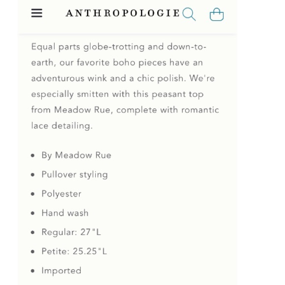 Anthro Meadow Rue Crochet Lace Sheer Geometric Print Peasant Blouse Tunic Top - Picture 7 of 8